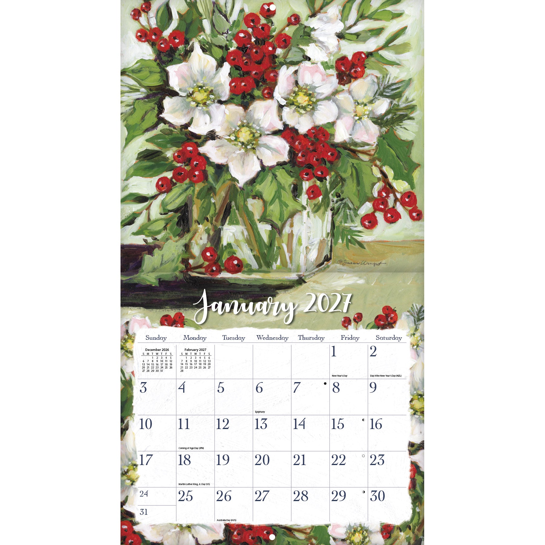 2027 LANG Gallery Florals - Deluxe Wall Calendar by Susan Winget
