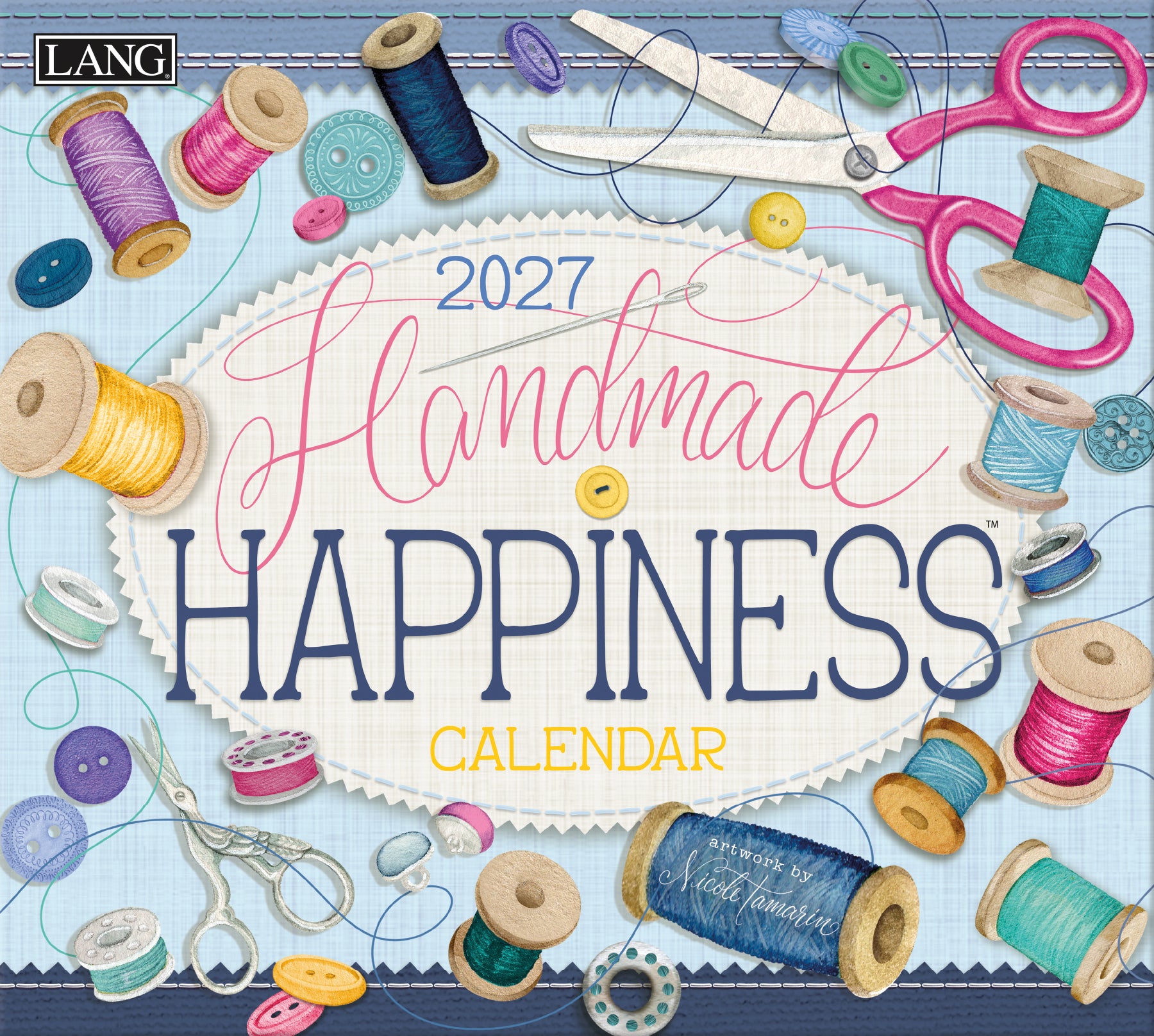 2027 LANG Handmade Happiness - Deluxe Wall Calendar by Nicole Tamarin