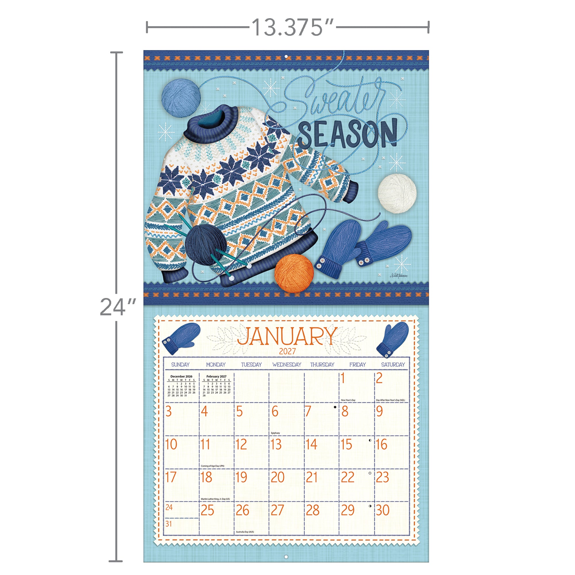 2027 LANG Handmade Happiness - Deluxe Wall Calendar by Nicole Tamarin