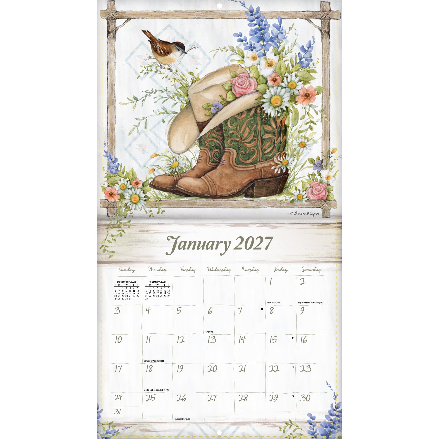 2027 LANG Rosewood Ranch - Deluxe Wall Calendar by Susan Winget