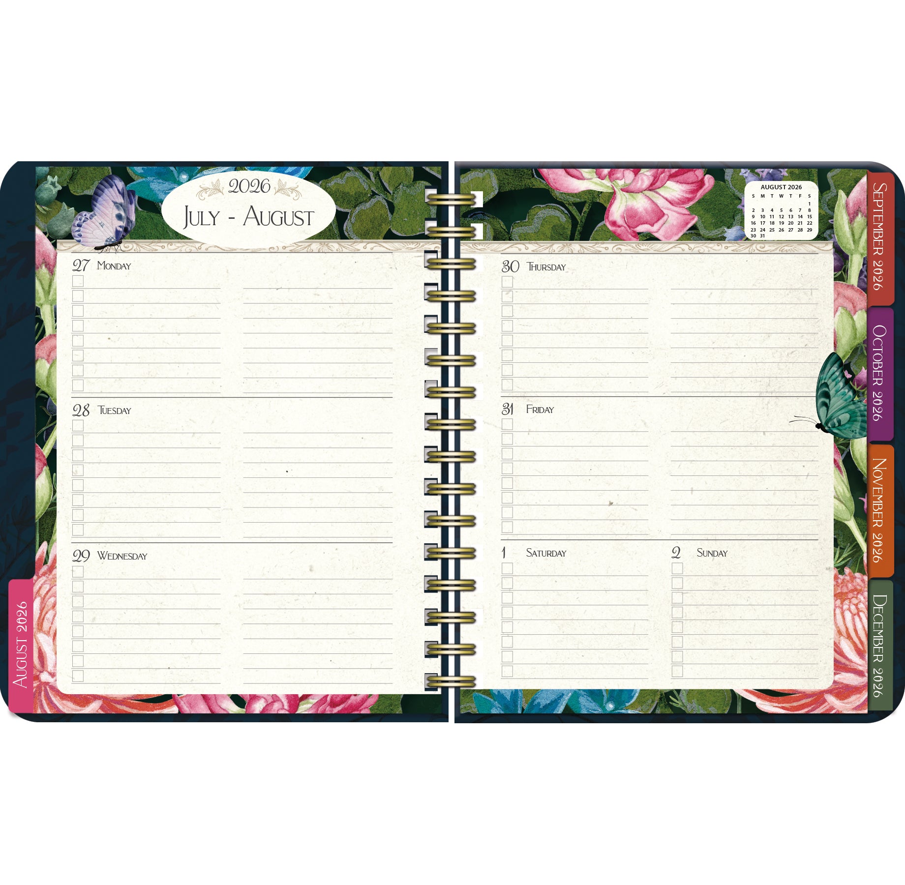 2027 LANG Midnight Garden - Deluxe 17-Month Monthly & Weekly Diary/Pla