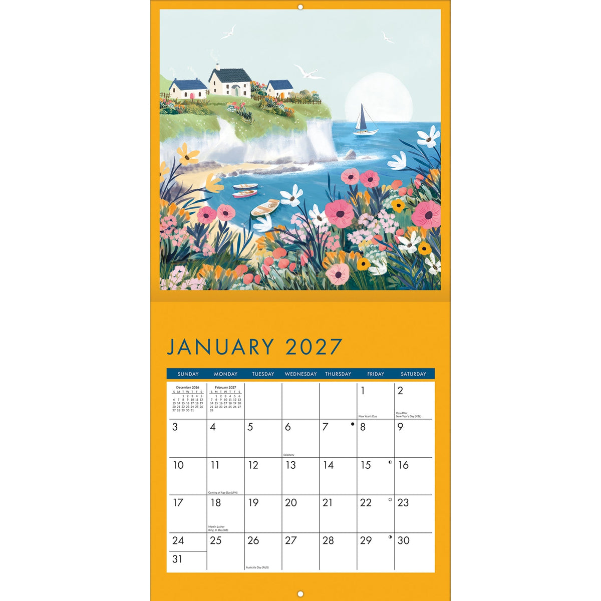 2027 Beautiful Bright Places - Square Wall Calendar
