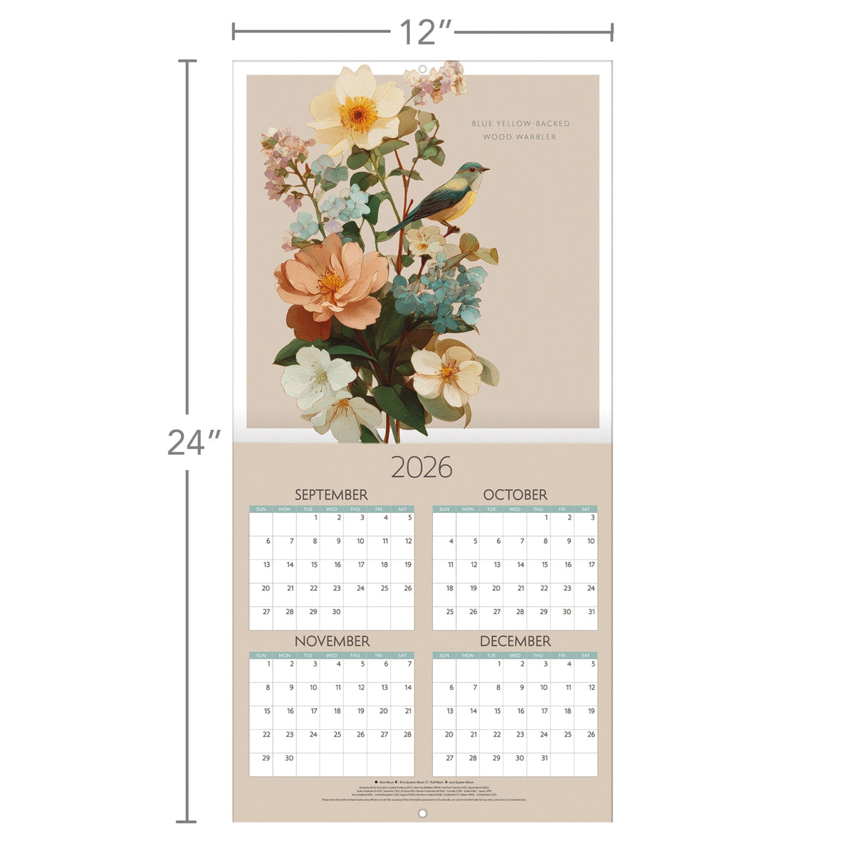 2027 Birds - Square Wall Calendar