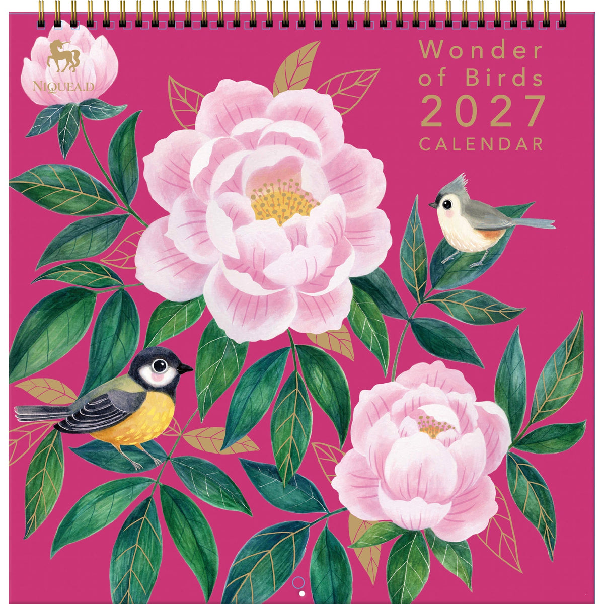 2027 Wonder Of Birds - Spiral Square Wall Calendar
