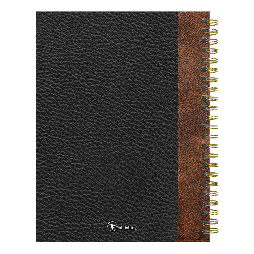 July 2024 - June 2025 Bound Black - Medium Weekly & Monthly Academic Year Diary/Planner