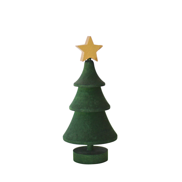 Christmas Tree with star Green/Gold (12.3 cm) - Christmas Decoration