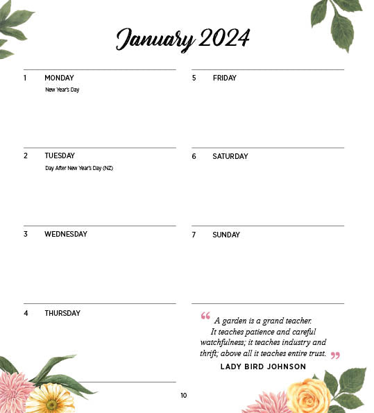 2024 Life is a Garden - Bi-Weekly Diary/Planner