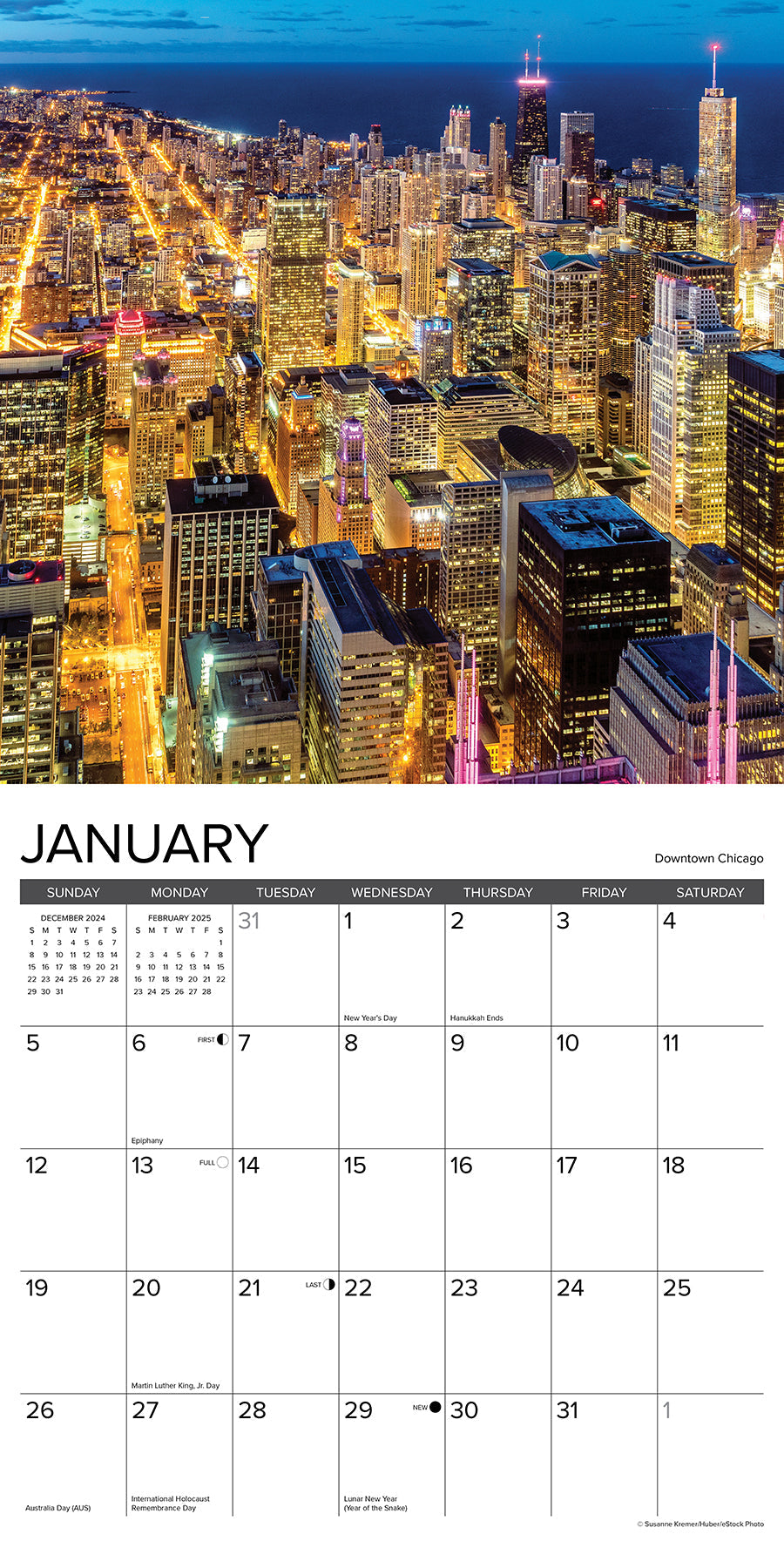 2025 Chicago - Square Wall Calendar (US Only)