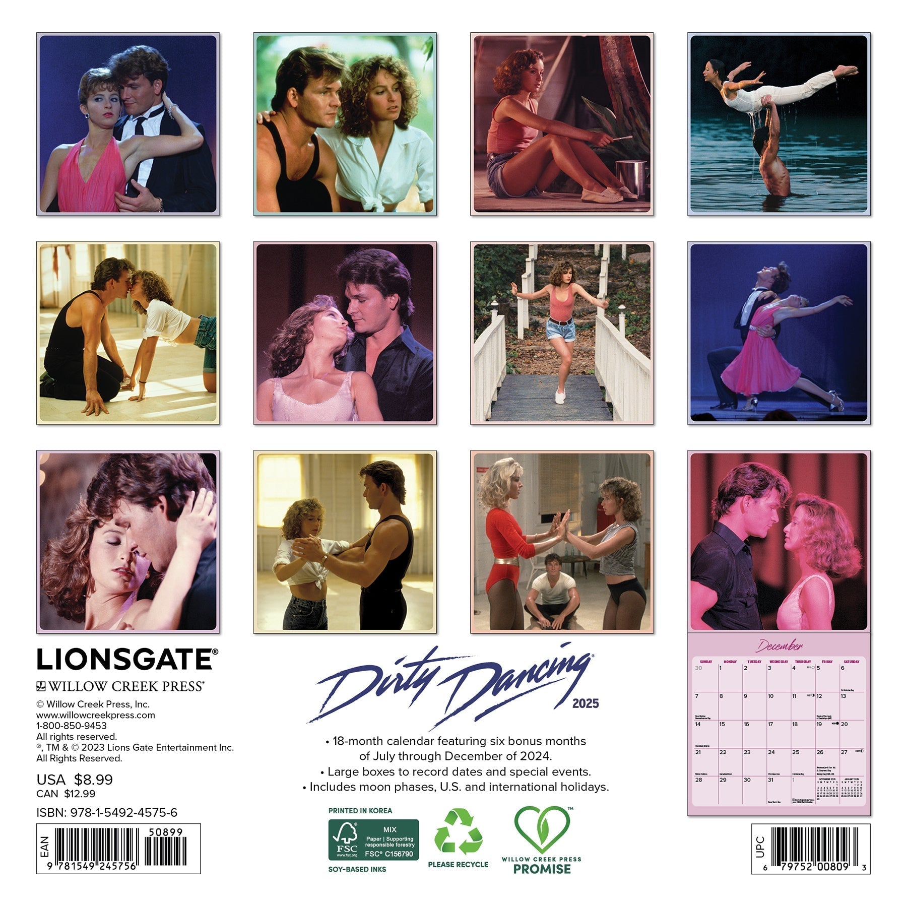 2025 Dirty Dancing - Mini Wall Calendar (US Only)