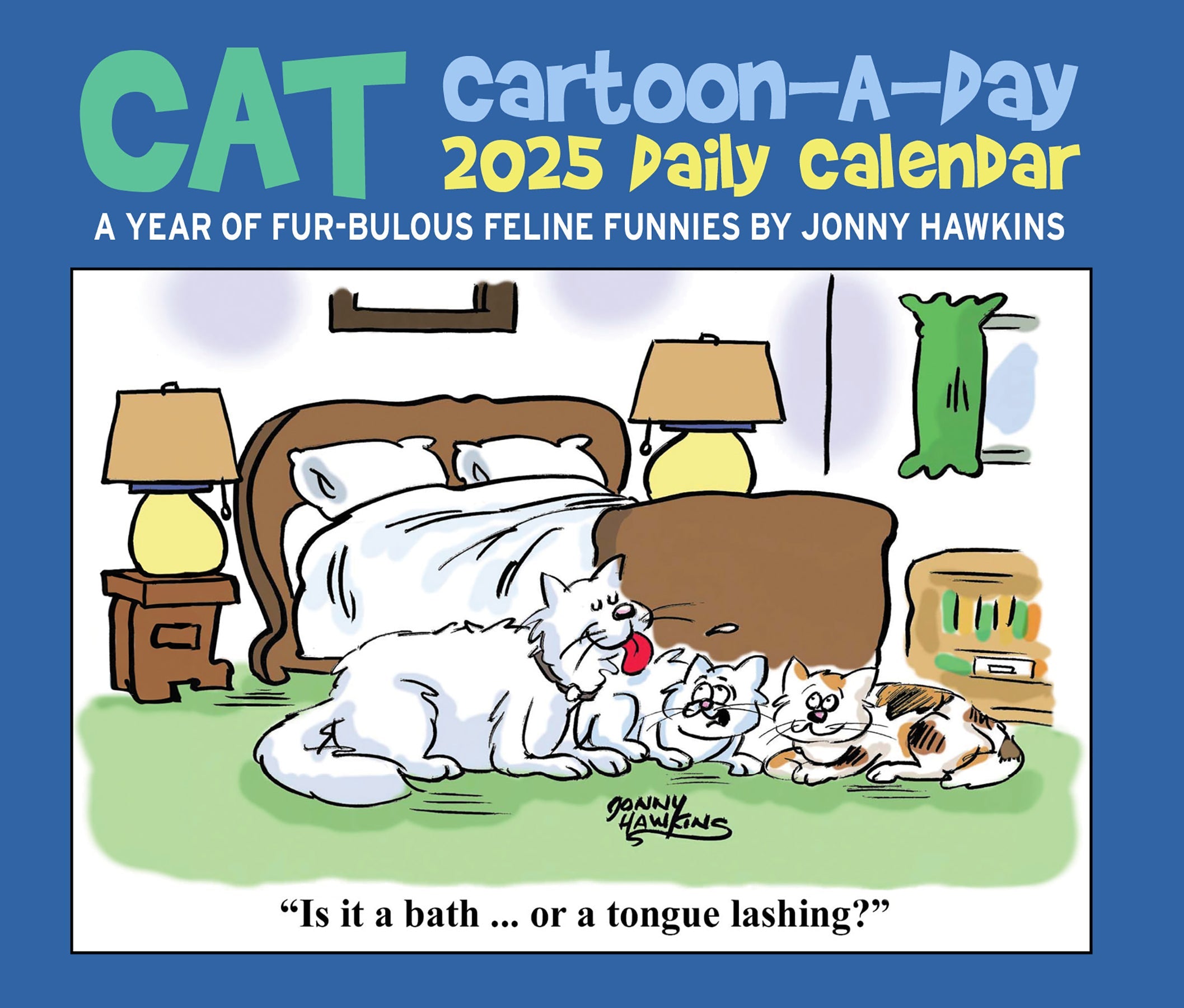2025 Cat Cartoon-A-Day by Jonny Hawkins - Daily Boxed Page-A-Day Calendar (US Only)