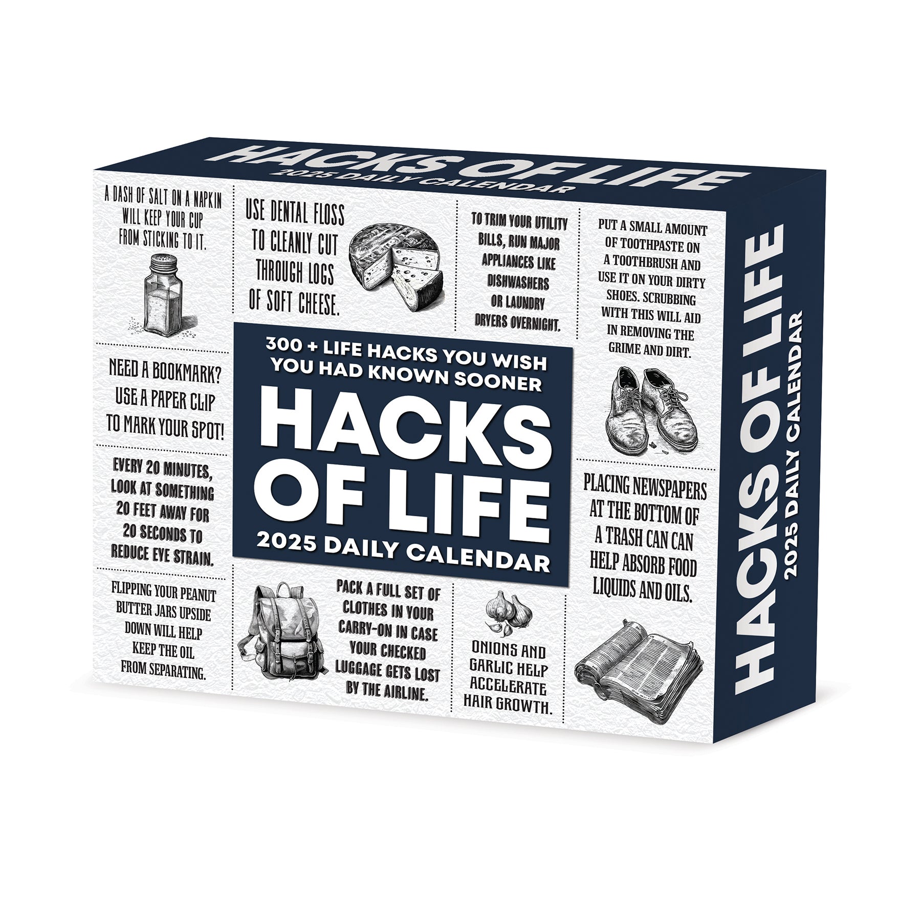 2025 Hacks of Life - Daily Boxed Page-A-Day Calendar (US Only)