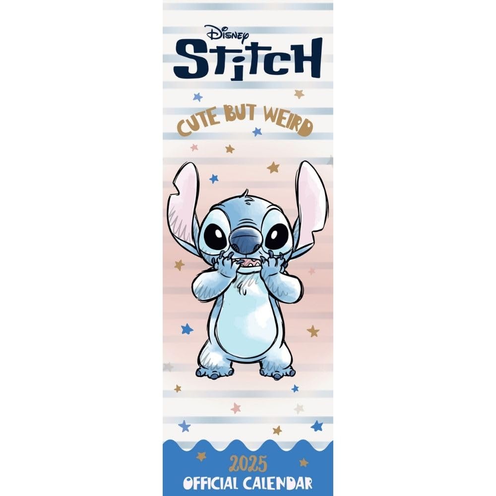 2025 Lilo And Stitch - Slim Wall Calendar