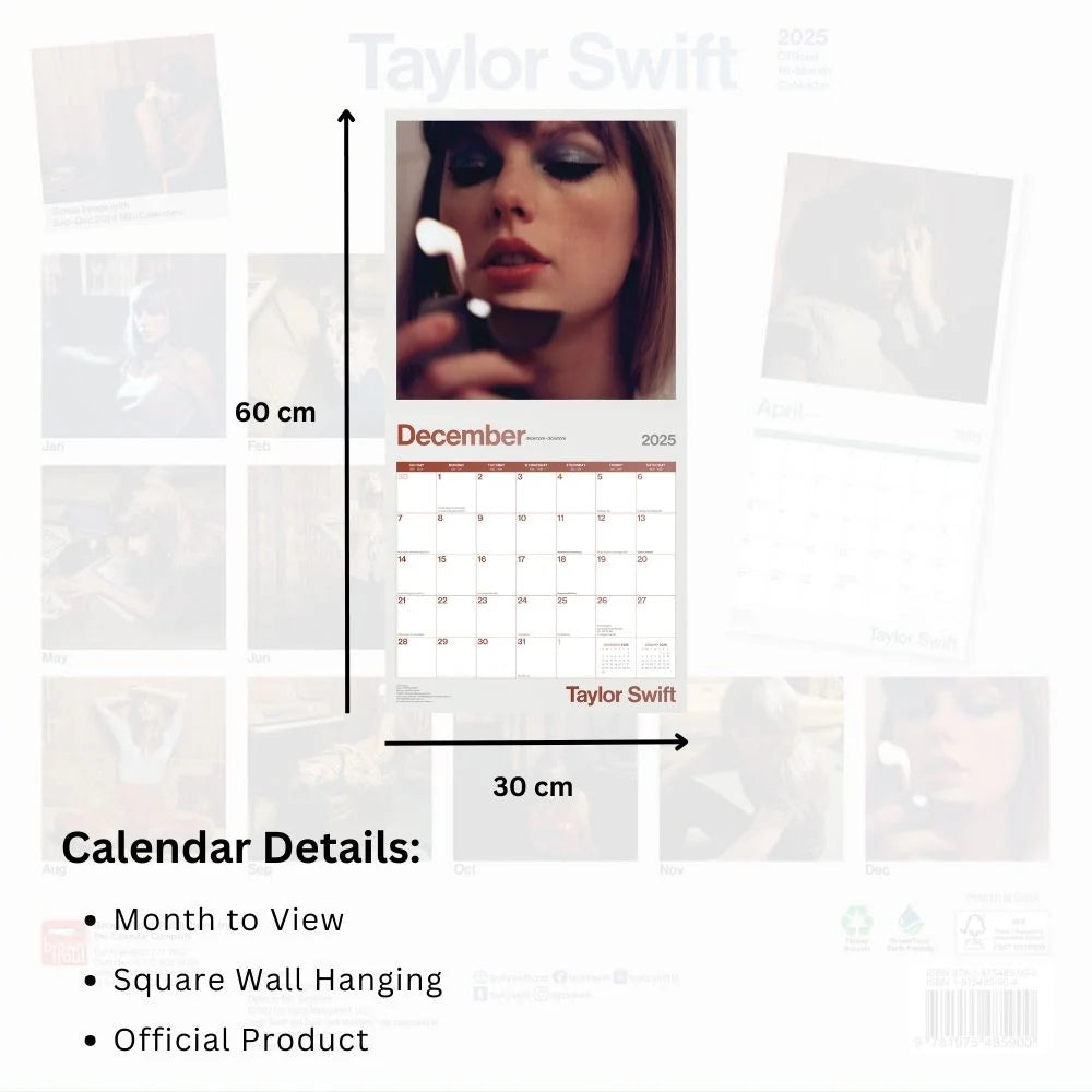 2025 Taylor Swift - Square Wall Calendar