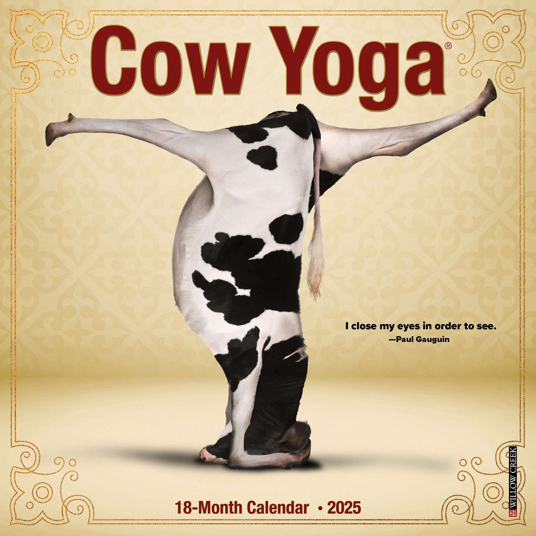 2025 Cow Yoga - Mini Wall Calendar (US Only)