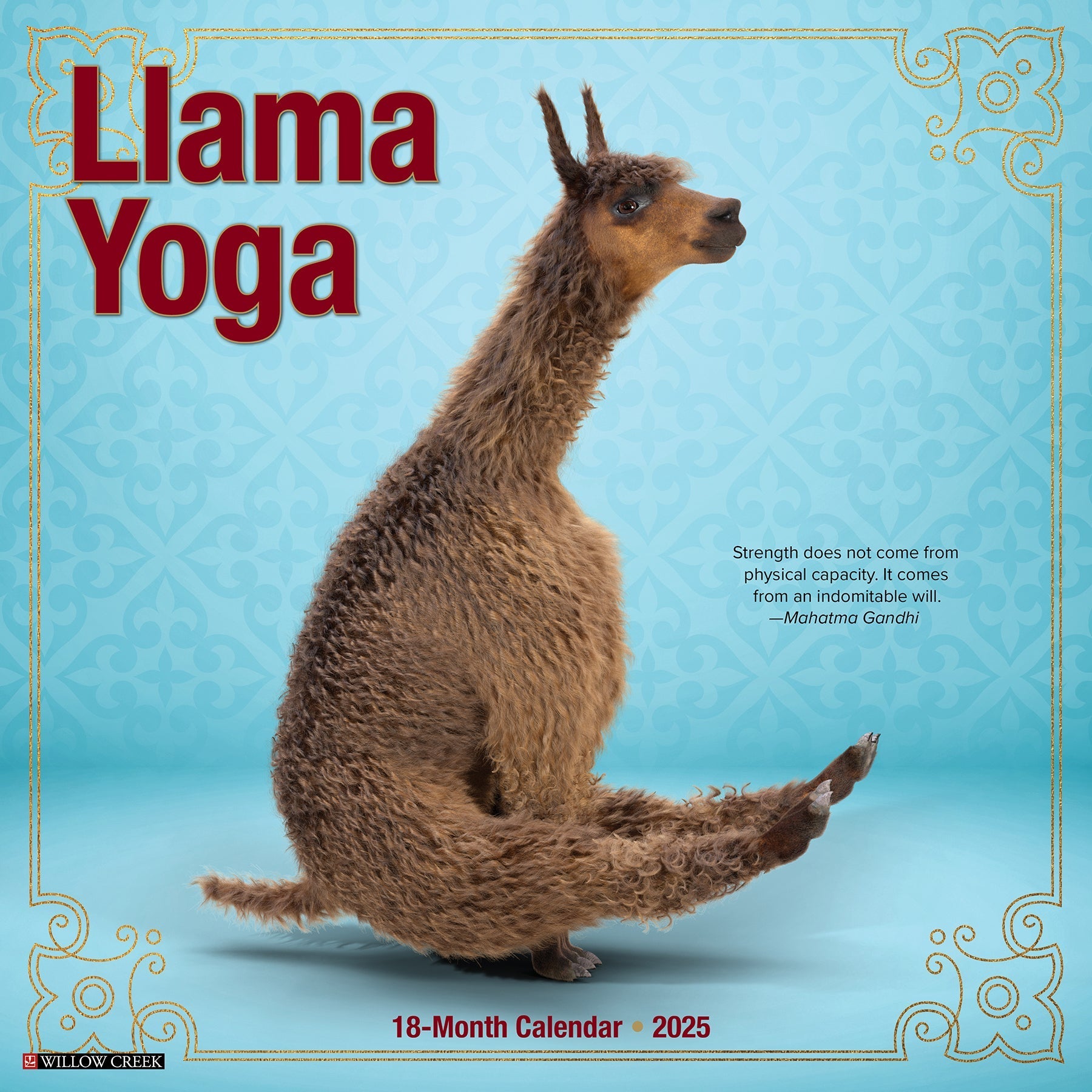 2025 Llama Yoga - Square Wall Calendar (US Only)