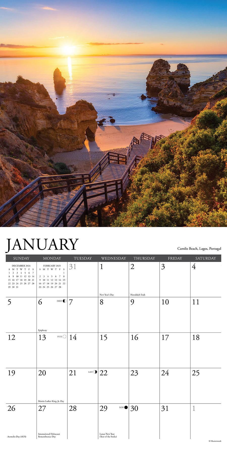 2025 Sunrise, Sunset - Square Wall Calendar (US Only)