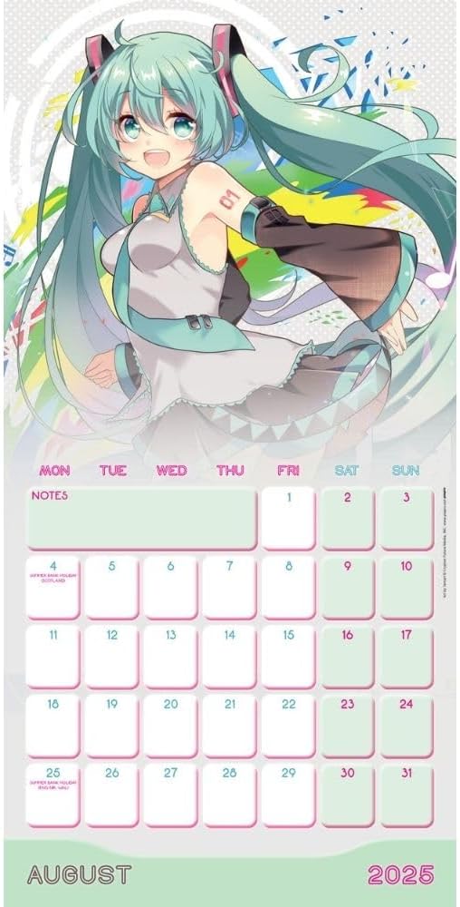 2025 Hatsune Miku - Square Wall Calendar