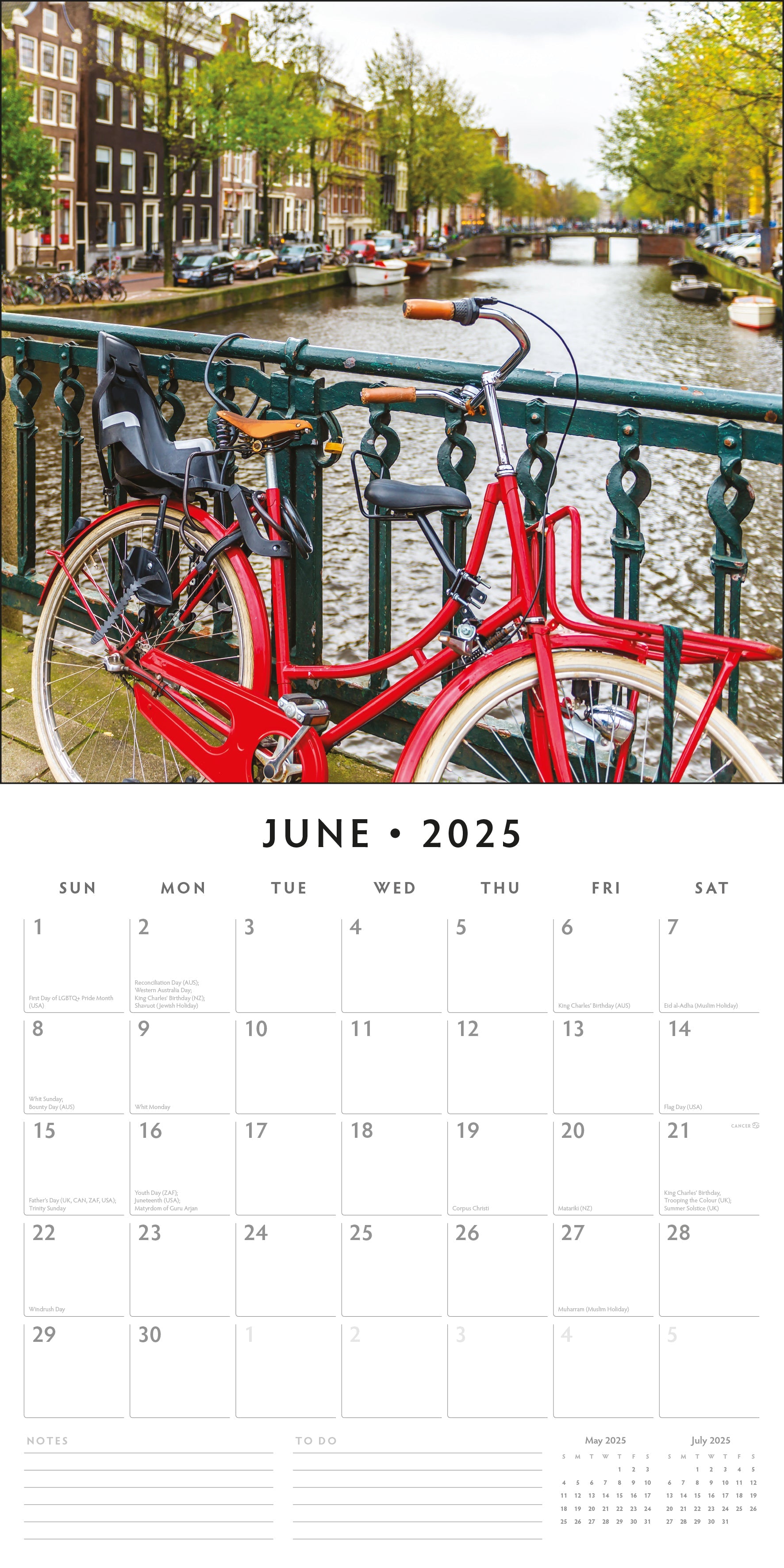 2025 Amsterdam - Square Wall Calendar