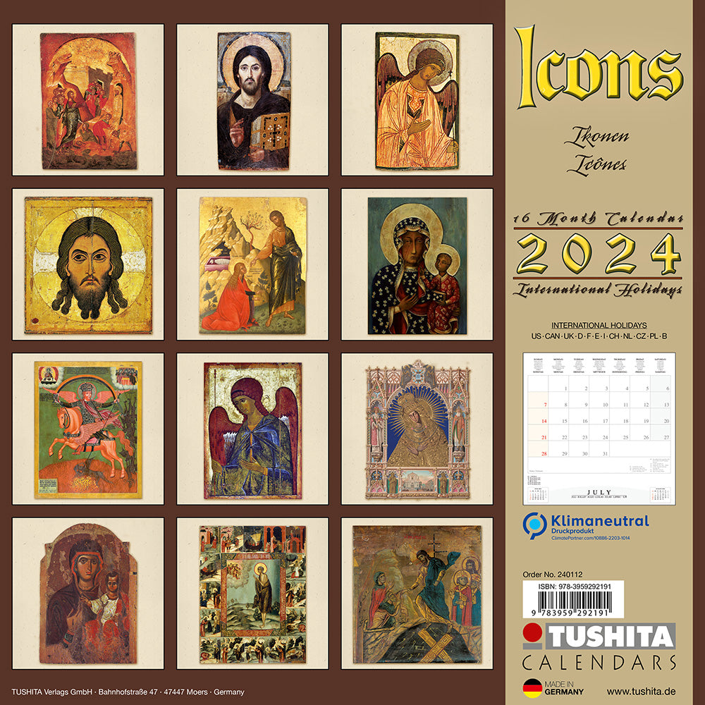 2024 Icons - Square Wall Calendar