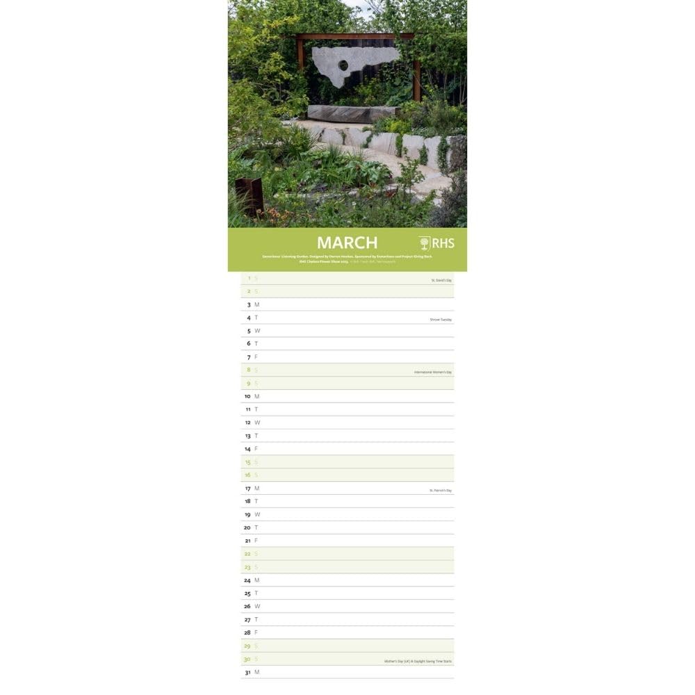 2025 Royal Horticultural Society - Chelsea Show - Slim Wall Calendar