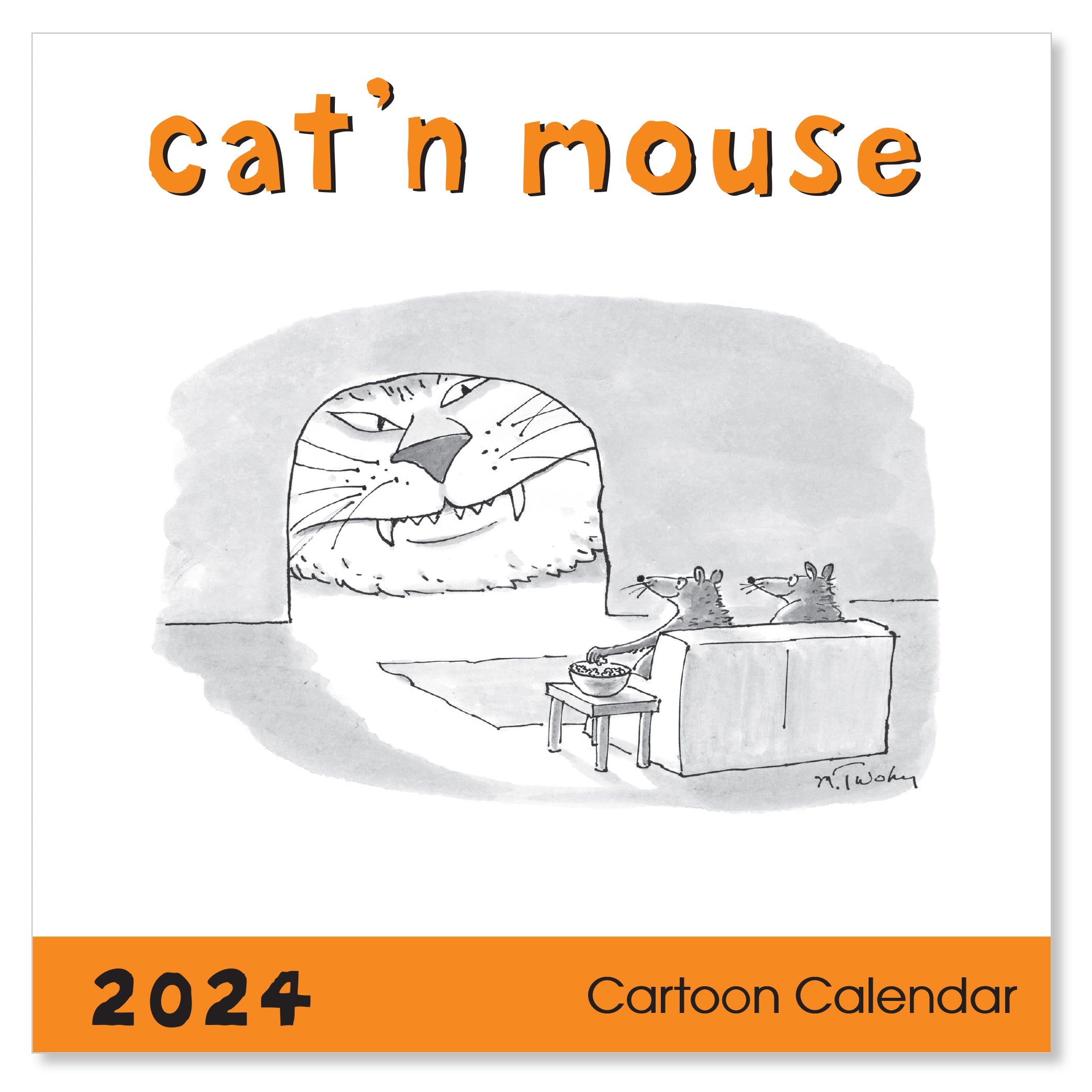 2024 Cat N Mouse - Square Wall Calendar