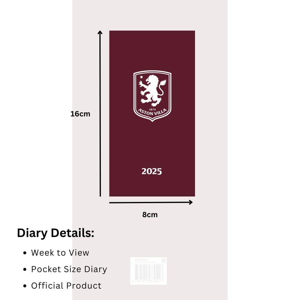 2025 Aston Villa Fc - Weekly Diary/Planner