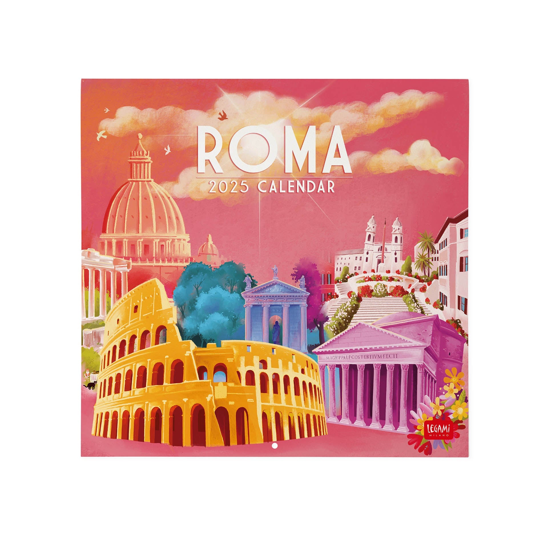 2025 Rome by Legami - Square Wall Calendar