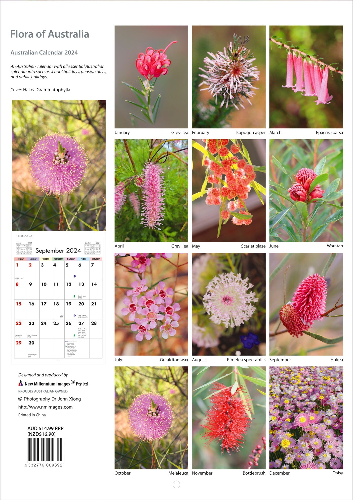 2024 Flora Of Australia - Slim Wall Calendar