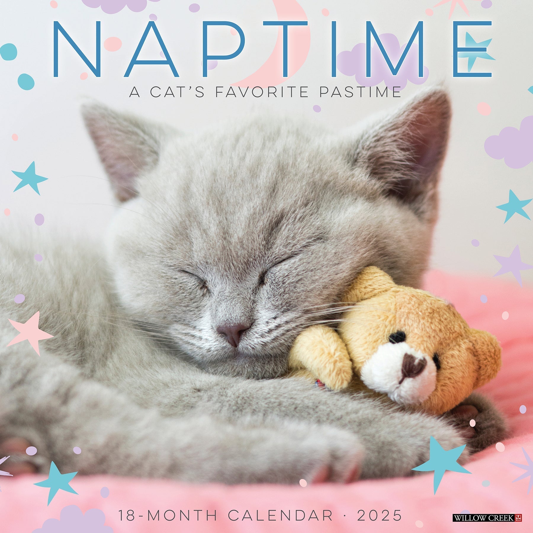 2025 Naptime: A Cat's Favorite Pastime - Square Wall Calendar (US Only)