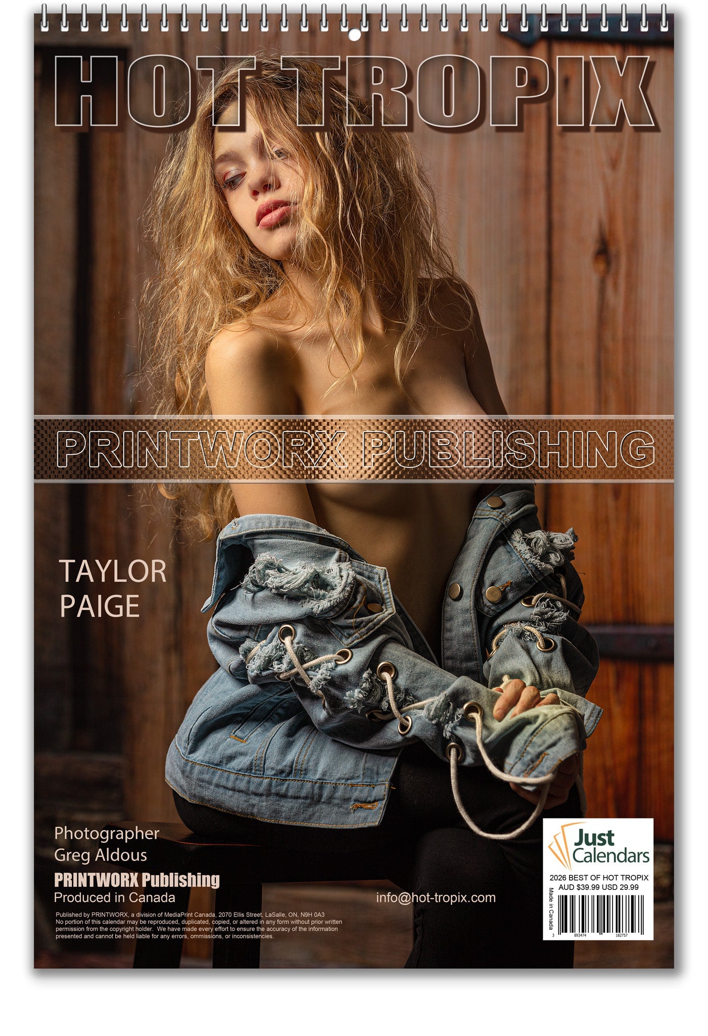2026 Best Of Hot Tropix (Nude) - A3 Wall Nude Calendar