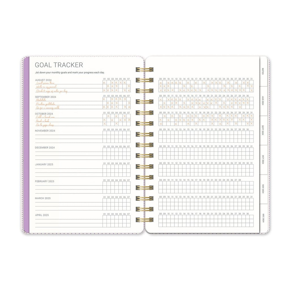 2025 Botanical Bliss - Agatha Monthly And Weekly Dairy/Planner