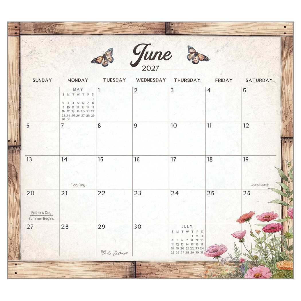 2027 Gardening - Deluxe Wall Calendar by Macne Oream