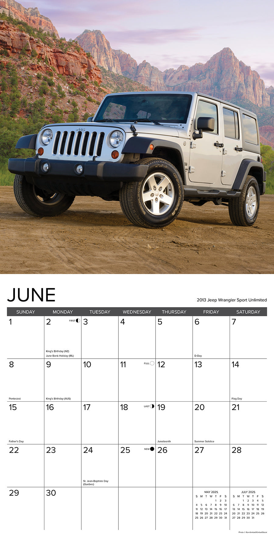 2025 Jeep - Square Wall Calendar (US Only)