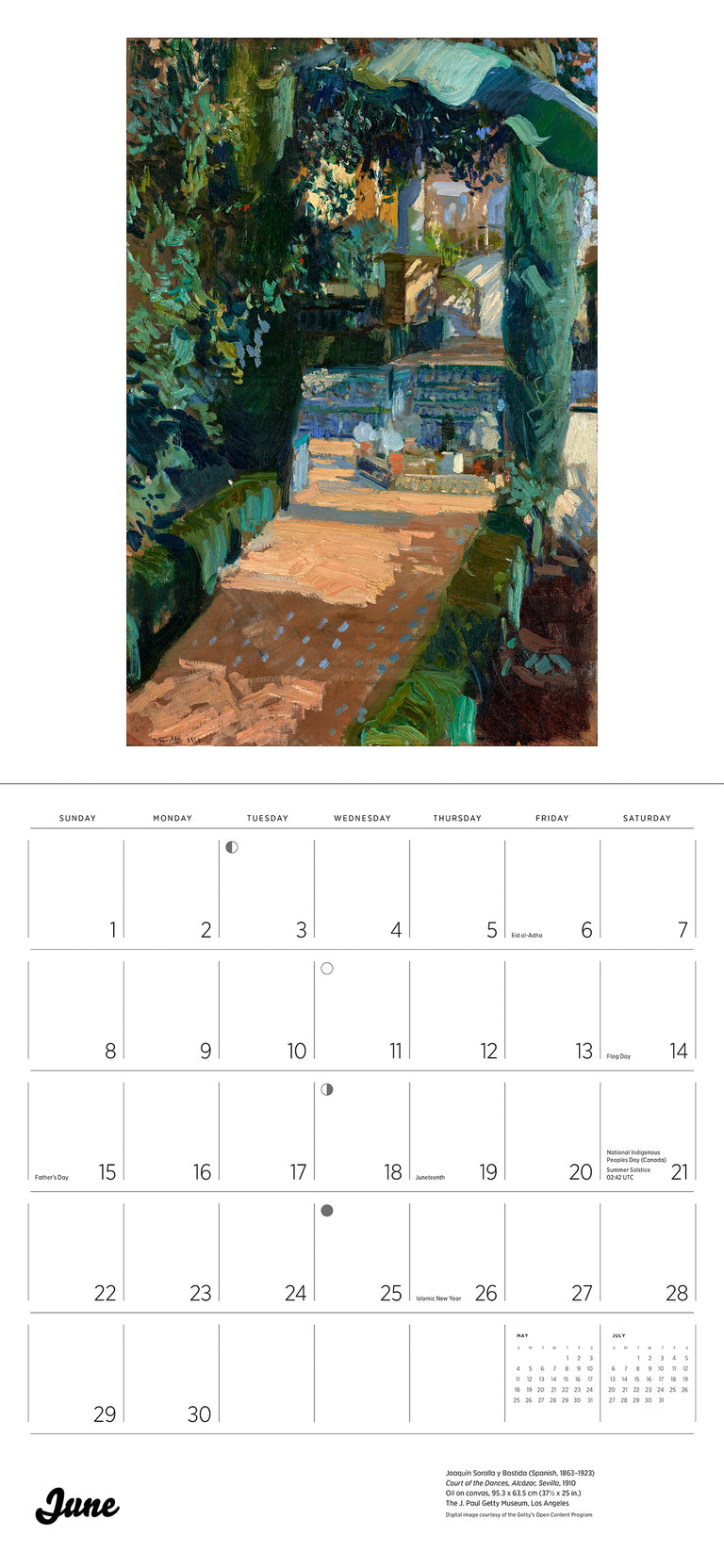 2025 Gardens Of The Impressionists - Square Wall Calendar