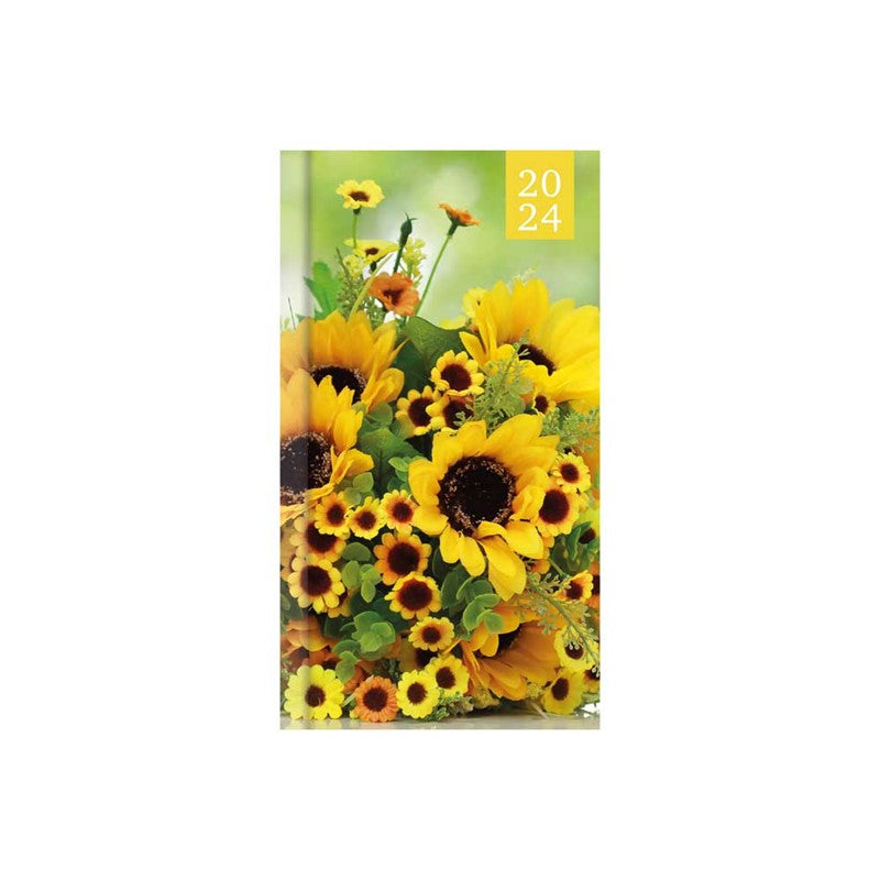 2024 Sunflower Floral Slim Photographic - Weekly Diary/Planner