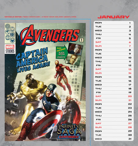 2024 Marvel - Desk Easel Calendar