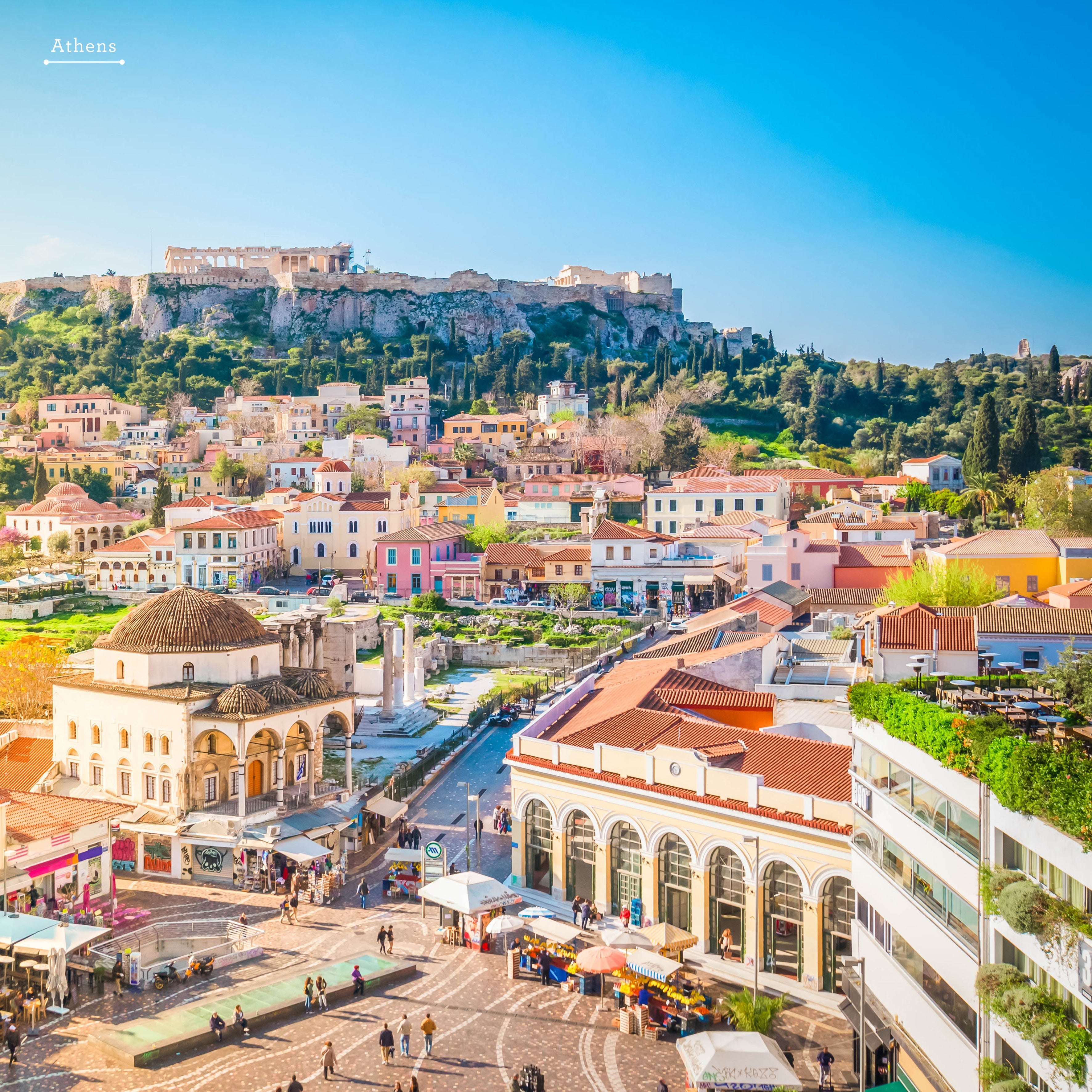 2025 Romantic Greece - Square Wall Calendar