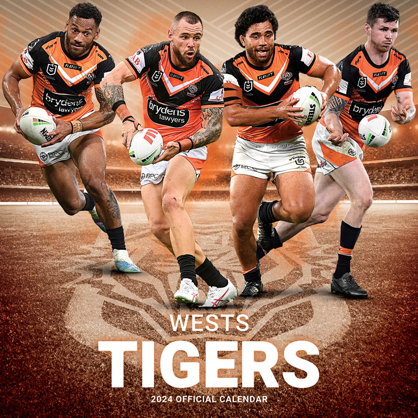 2024 NRL Wests Tigers - Square Wall Calendar