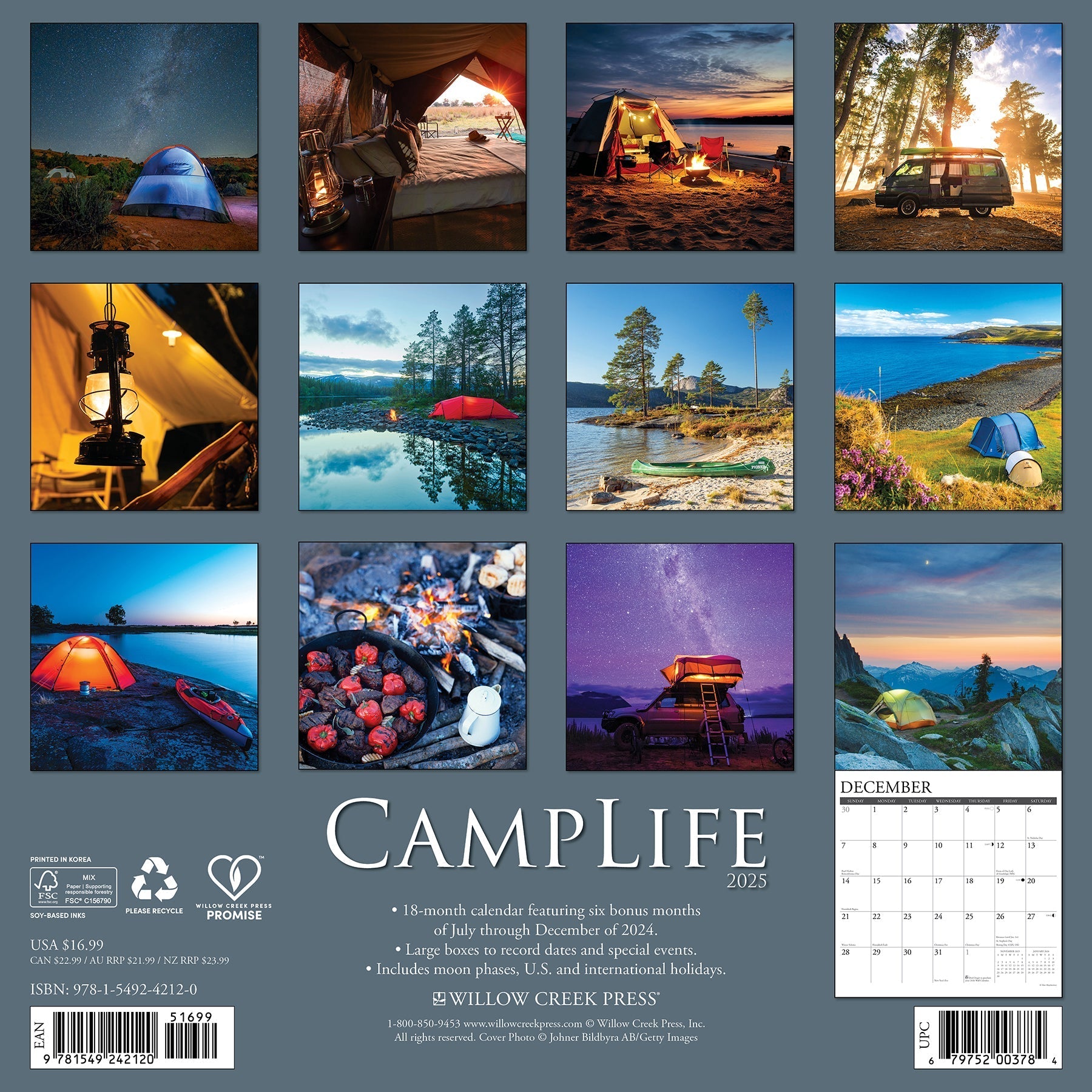 2025 CampLife - Square Wall Calendar (US Only)