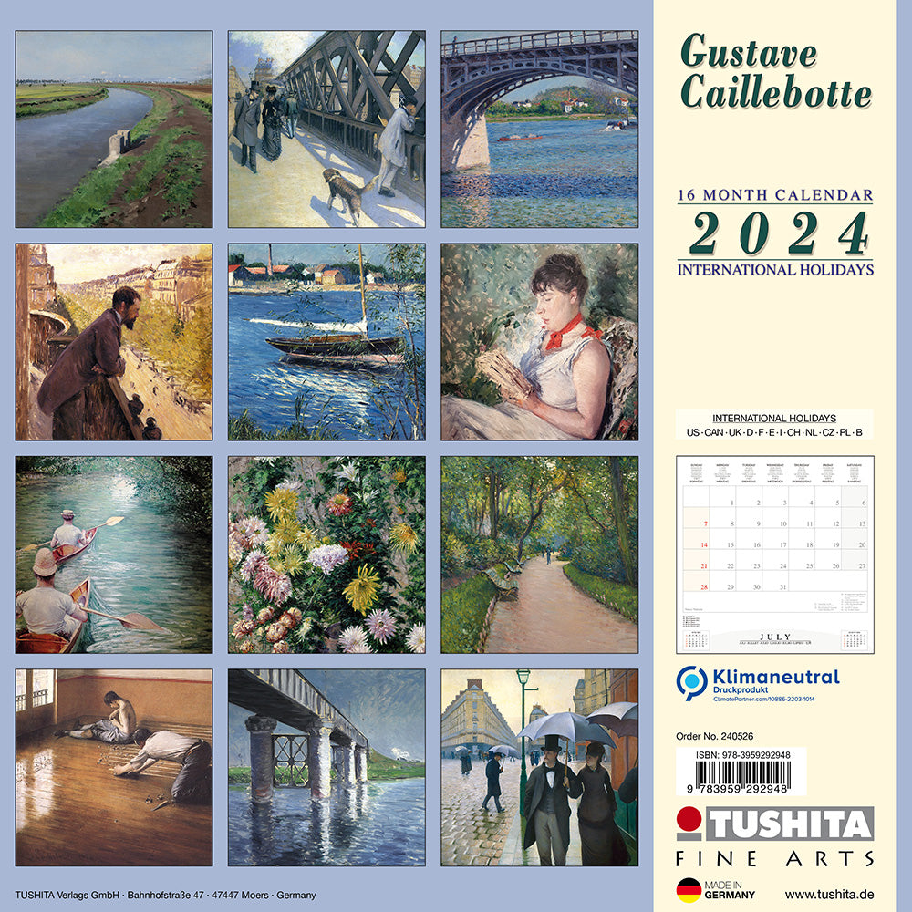 2024 Gustave Caillebotte - Square Wall Calendar