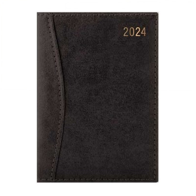 2024 Black D-Range Leatherette - Daily Diary/Planner