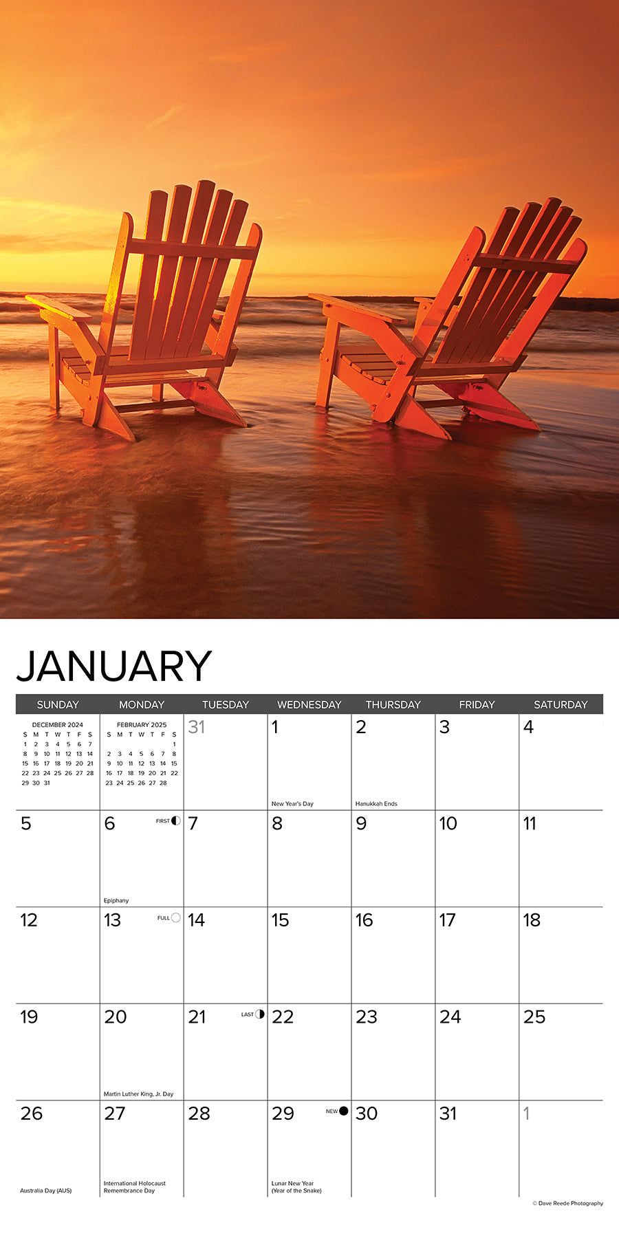 2025 BeachLife - Square Wall Calendar (US Only)