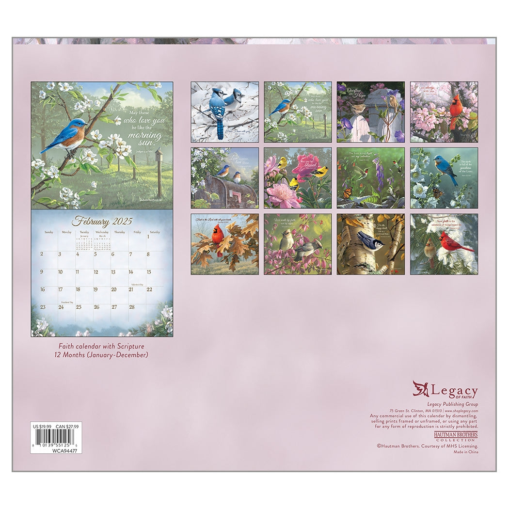 2025 Legacy Songbirds Of Faith - Deluxe Wall Calendar