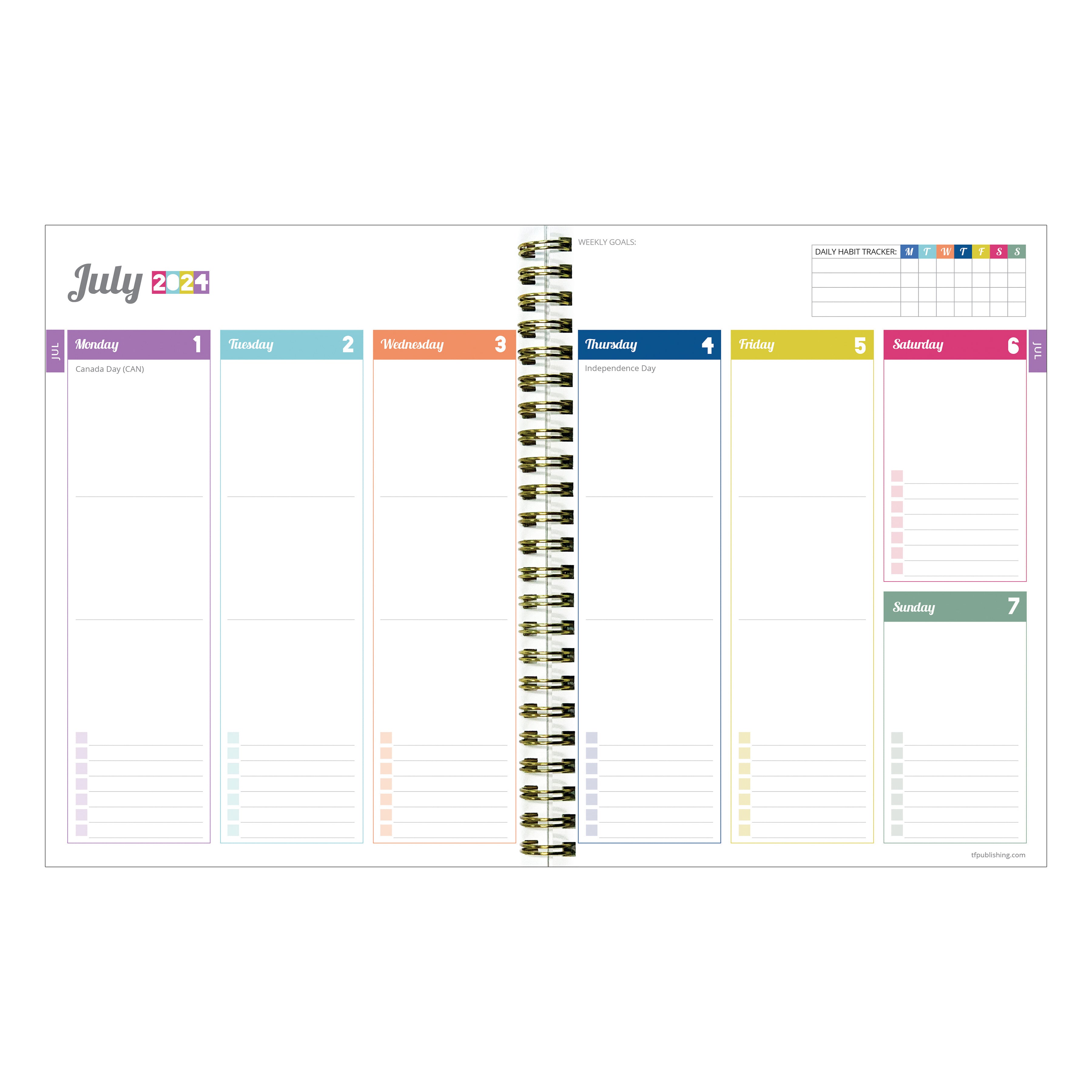 July 2024 - June 2025 Gumballs - Medium Weekly & Monthly Academic Year Diary/Planner