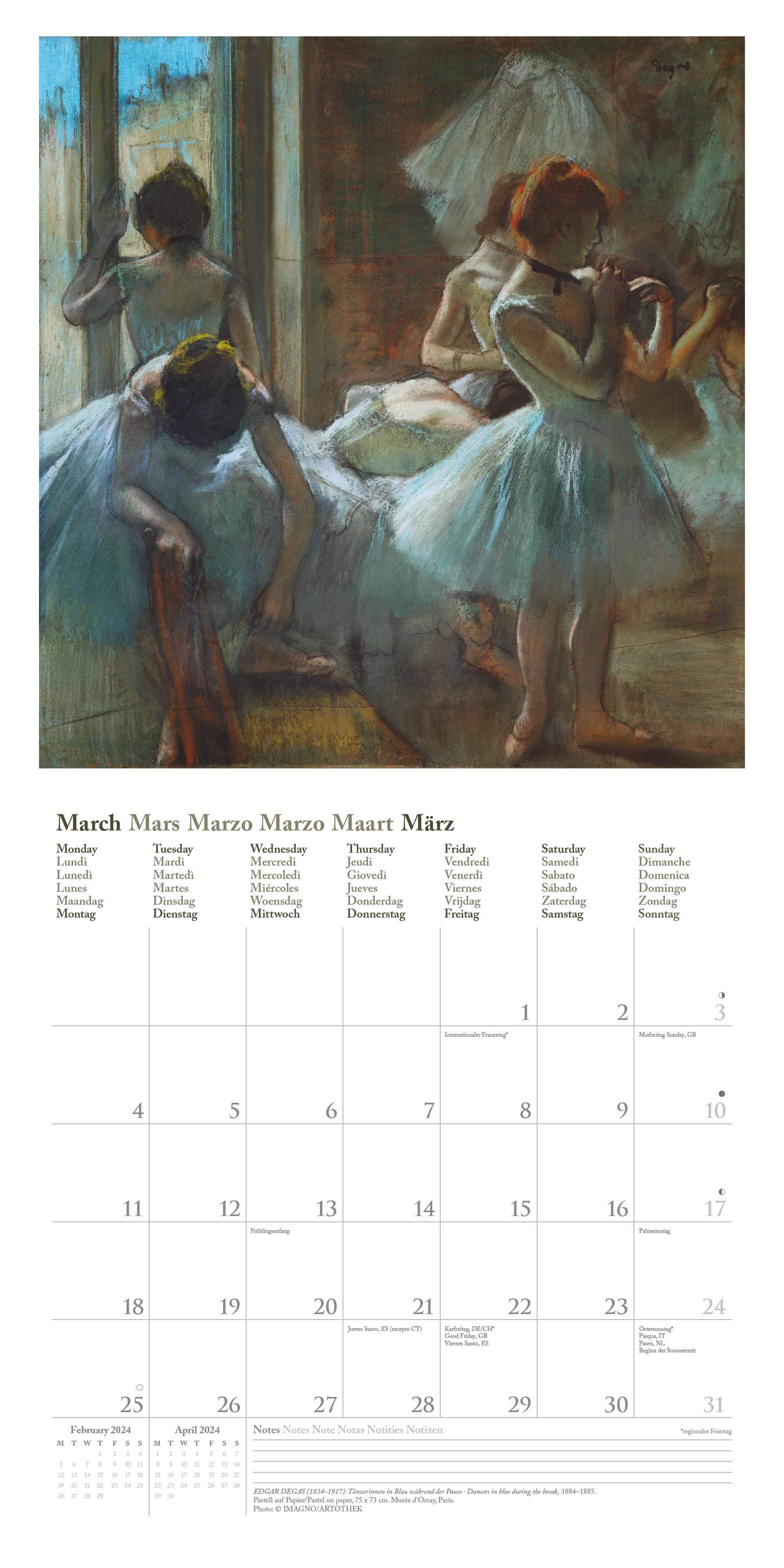 2024 Impressionism - Square Wall Calendar