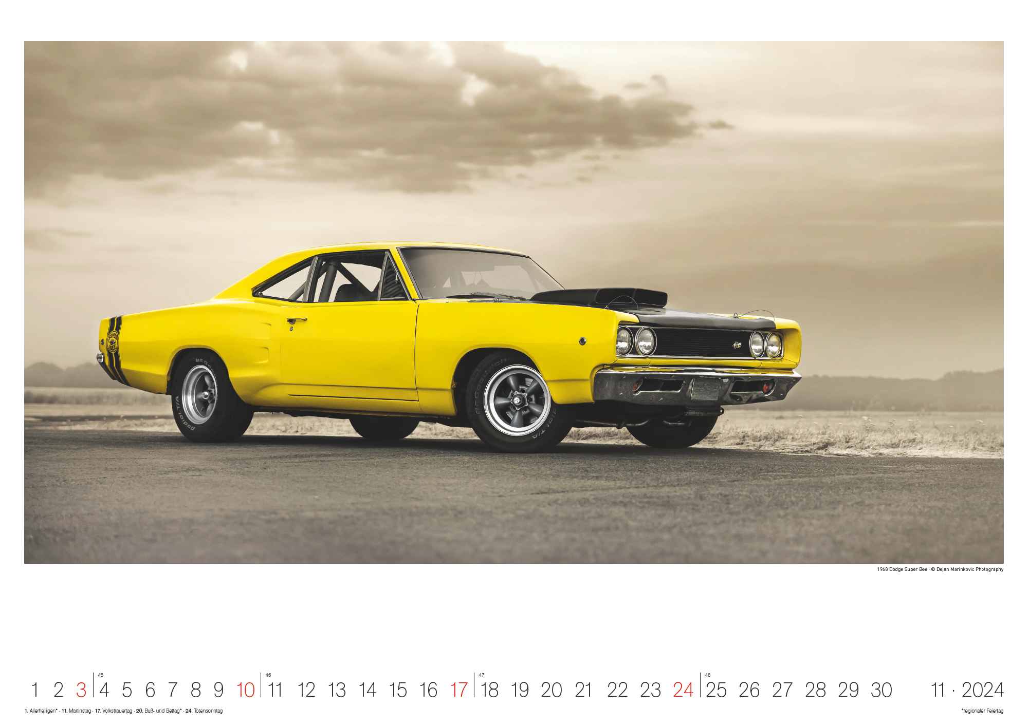 2024 Legendary Classic & Muscle Cars - Deluxe Wall Calendar