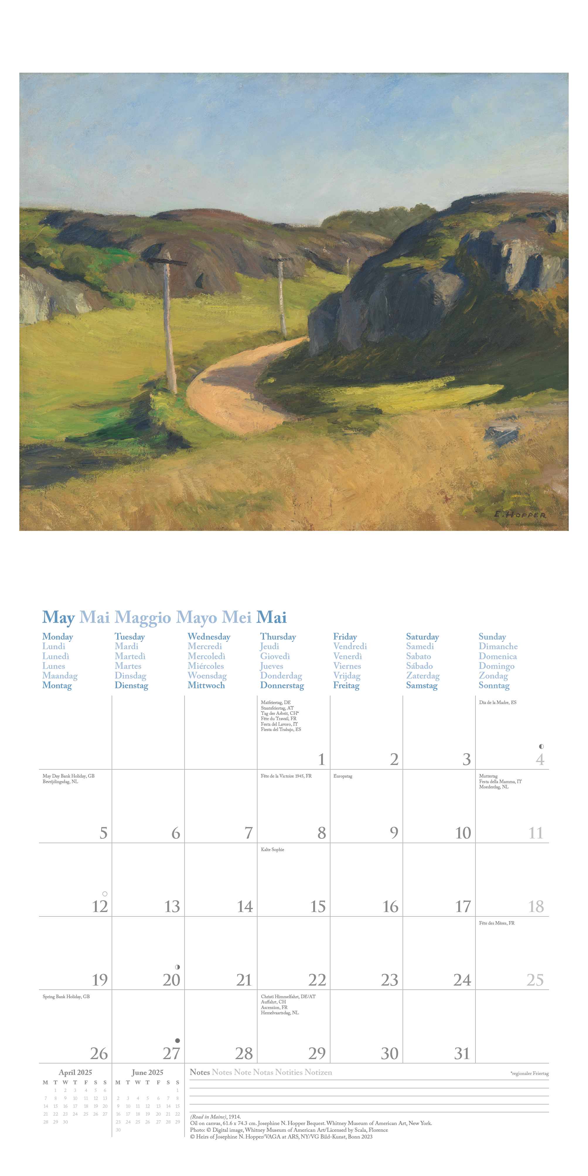 2025 Edward Hopper (by Neumann) - Square Wall Calendar