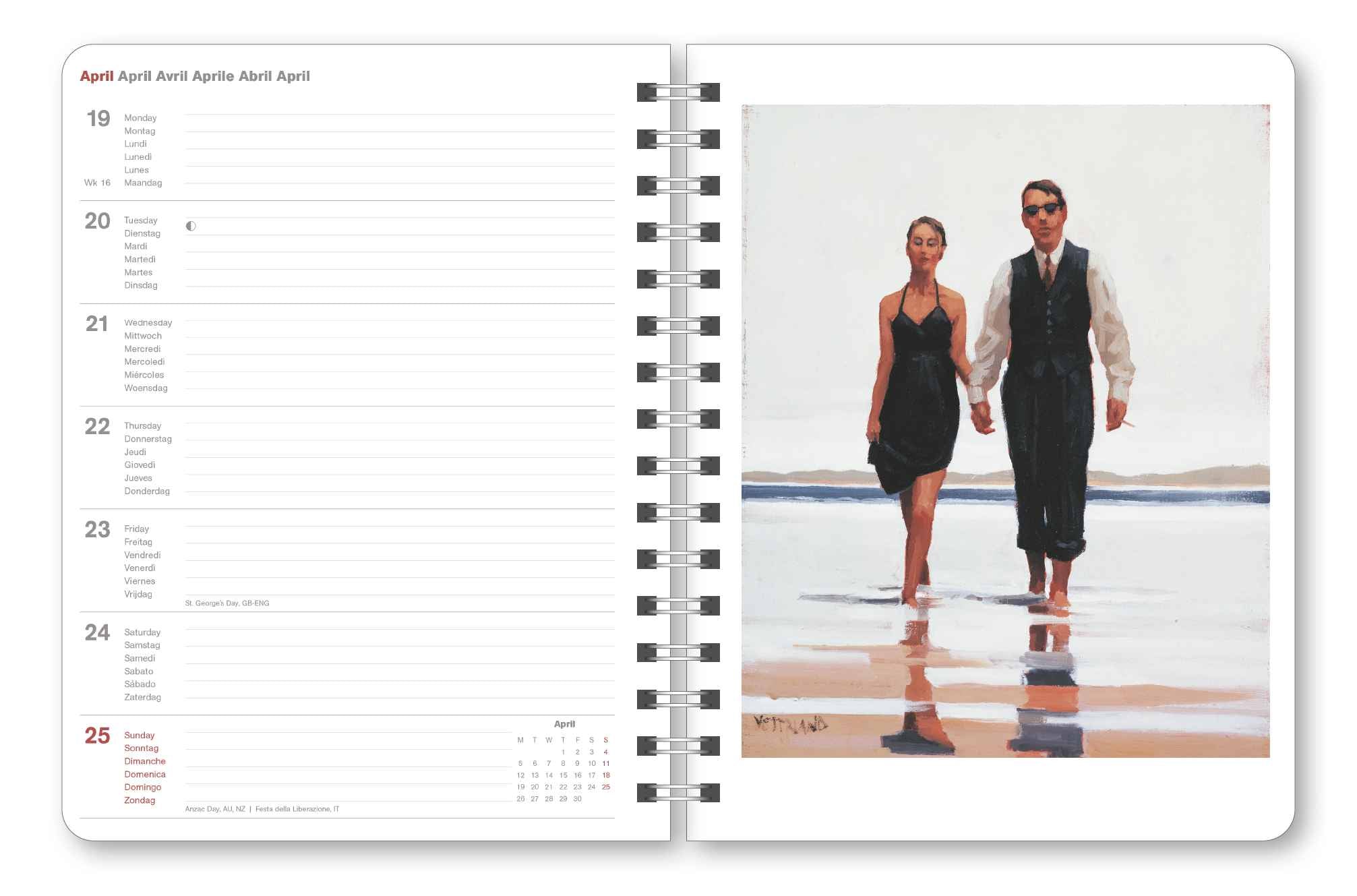 2025 Jack Vettriano - Weekly Diary/Planner