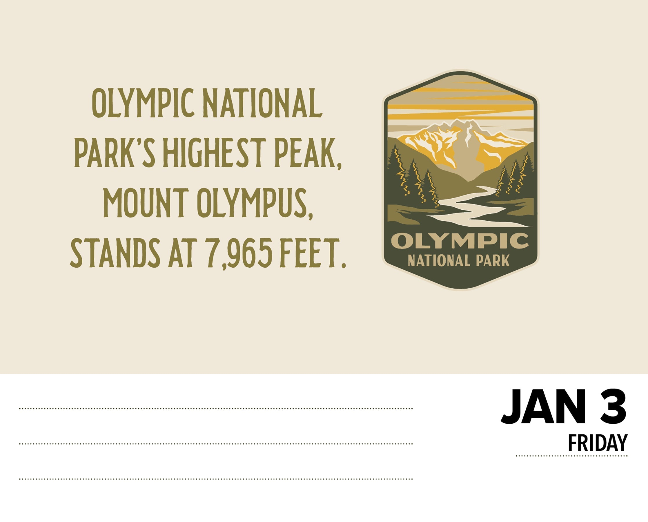 2025 National Park Trivia - Daily Boxed Page-A-Day Calendar (US Only)