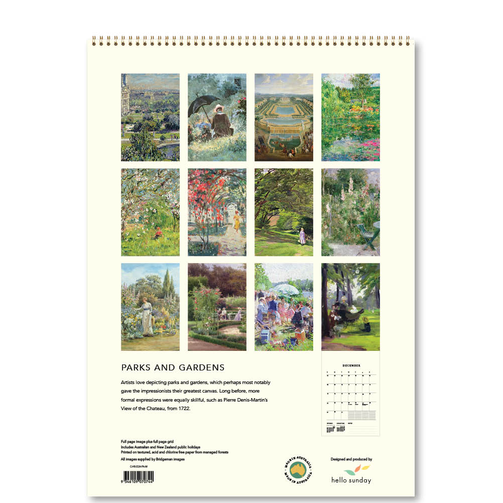 2024 Parks and Gardens - Deluxe Wall Calendar